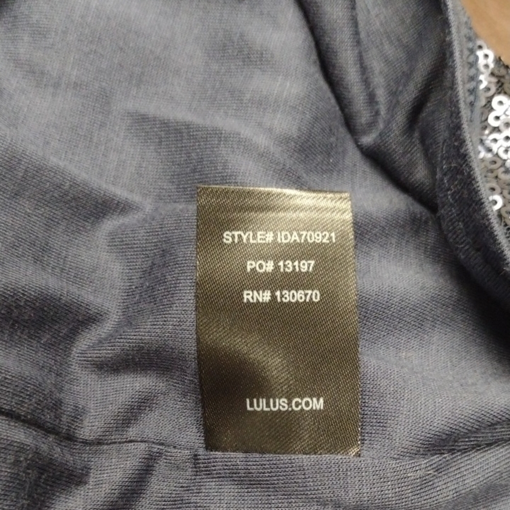 Lulu's Navy Sequin Mini Dress, Wedding Guest, Party Dress, Formal. - Picture 13 of 15